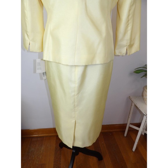 Vintage 80's/90's Classy Yellow Two-Piece Dress Suit / Nwt - Picture 9 of 16